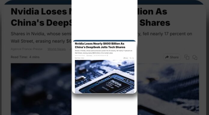 Nvidia lost $500 billion #deepseek #openai