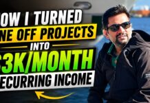 How I turned One Off Projects Into $3kmonth recurring income